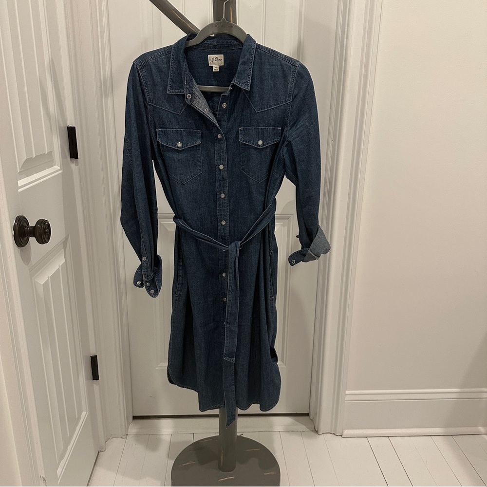 JCrew Denim Shirt Dress Sz 10